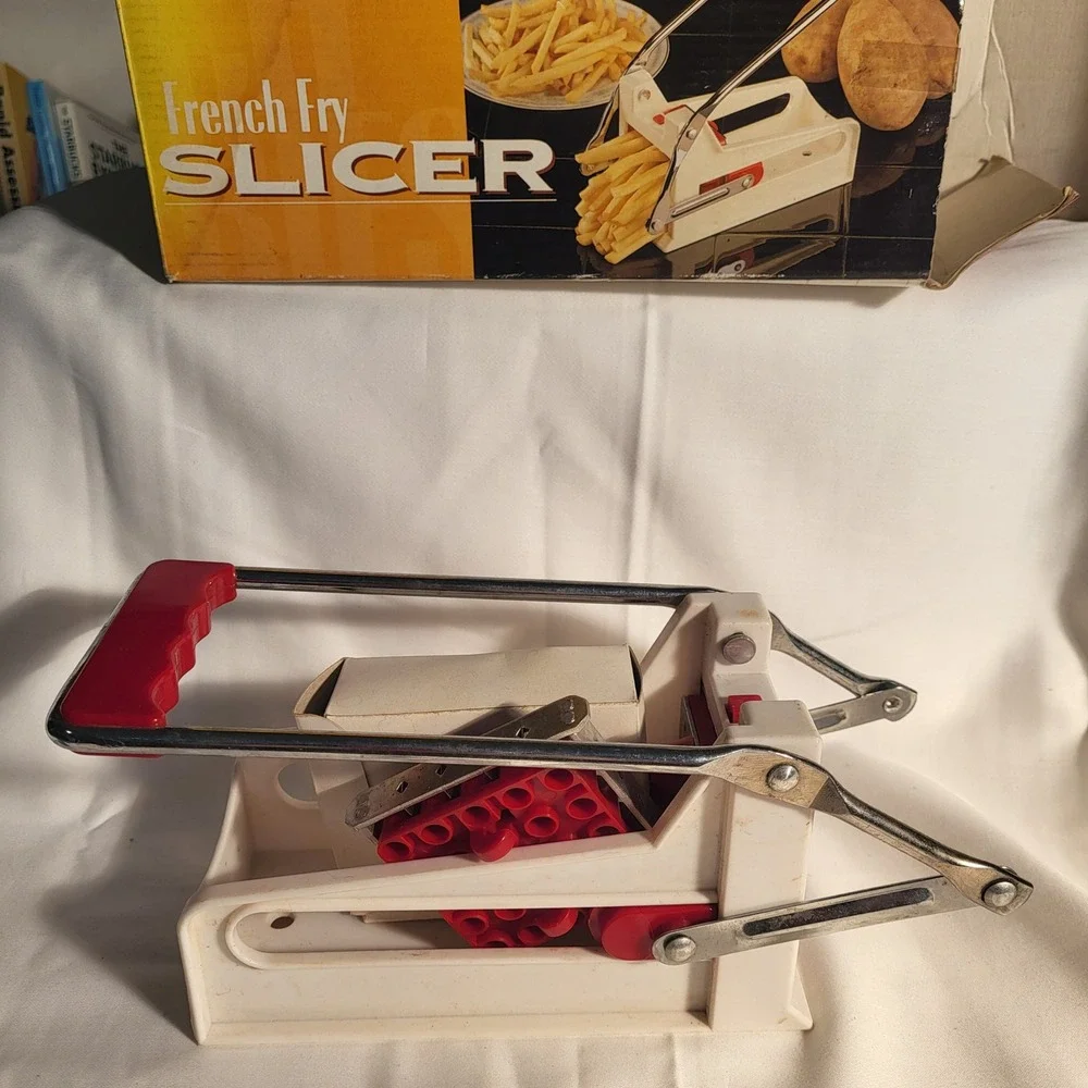 Vintage‎ French Fry Slicer Cutter With 2 Blades Shoestring Standard Cuts